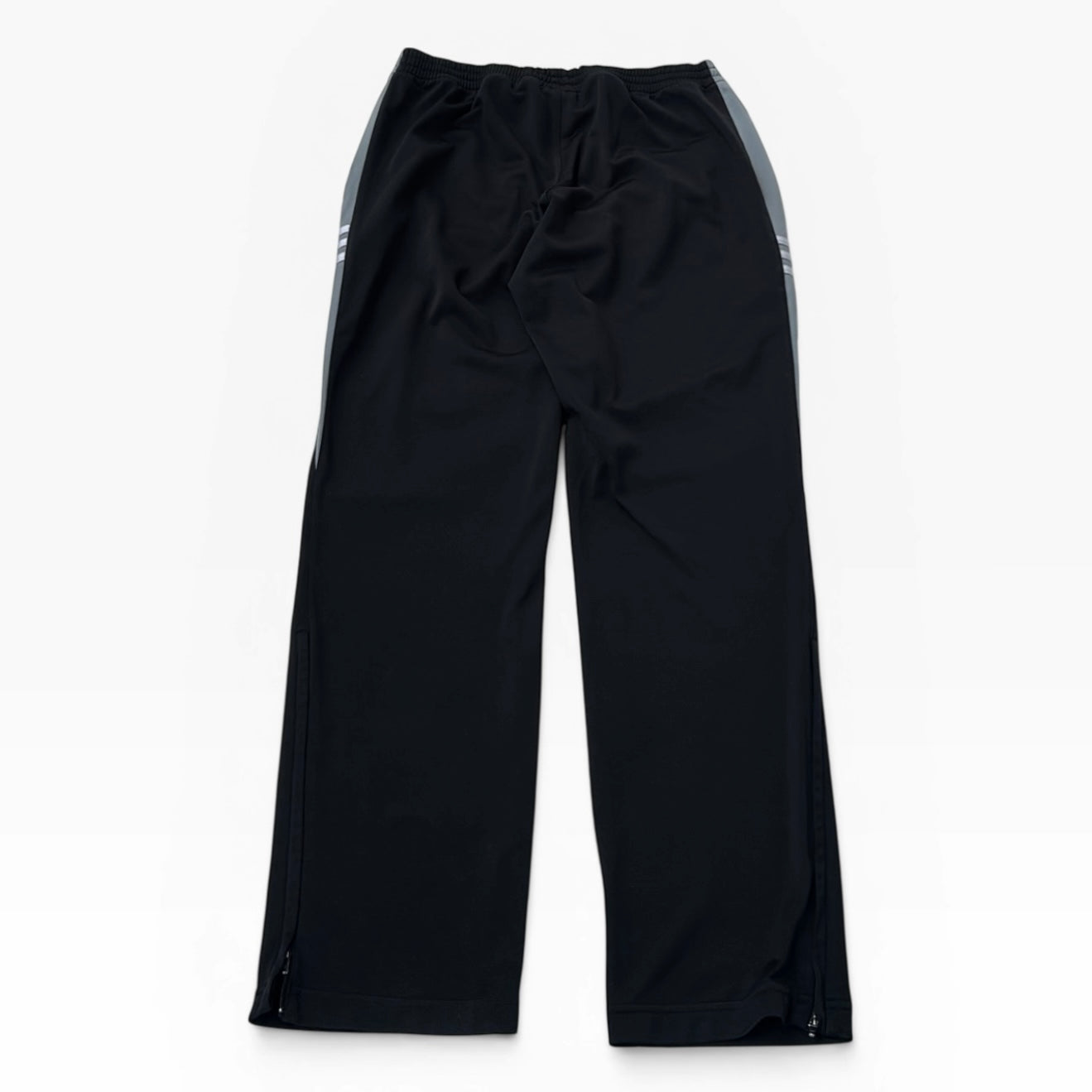 Adidas Grey side detail black track pants