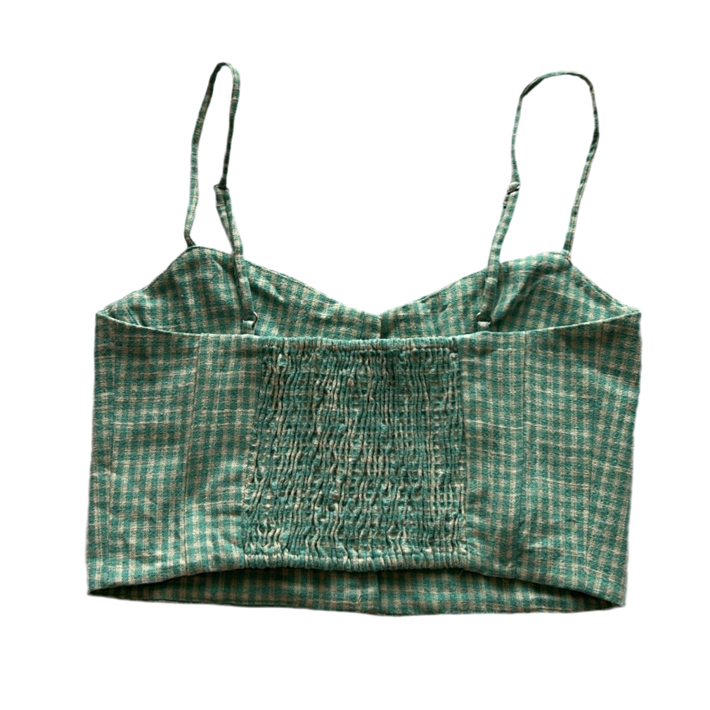Bustier Checkered Cami Top (Adjustable strap)
