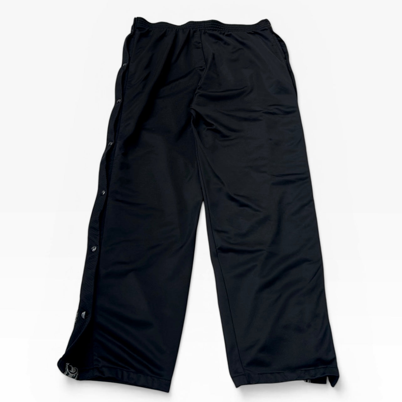 Champion Side detail wide leg button Up black adjustable track pants