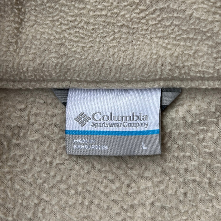 Columbia cream 1/4 Zip adjustable Fleece