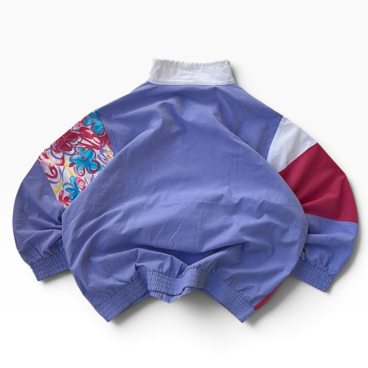 Floral crazy fleece full zip jacket