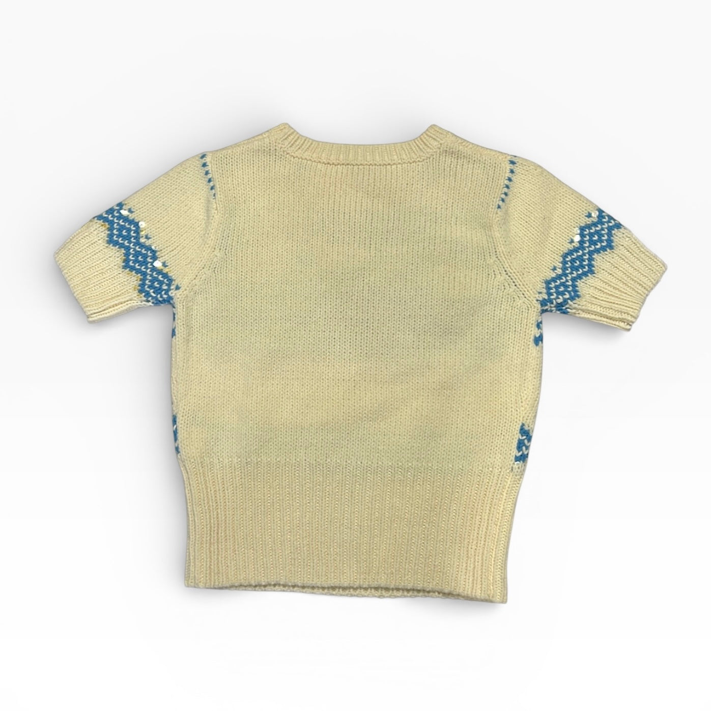 Snowflake knitted short sleeve top