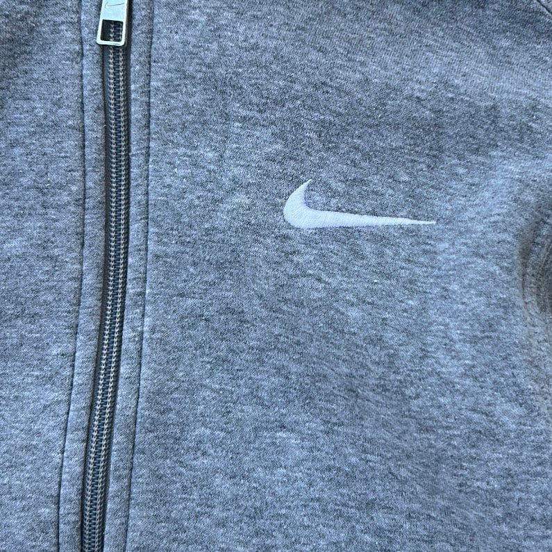Nike grey hooded cropped jacket