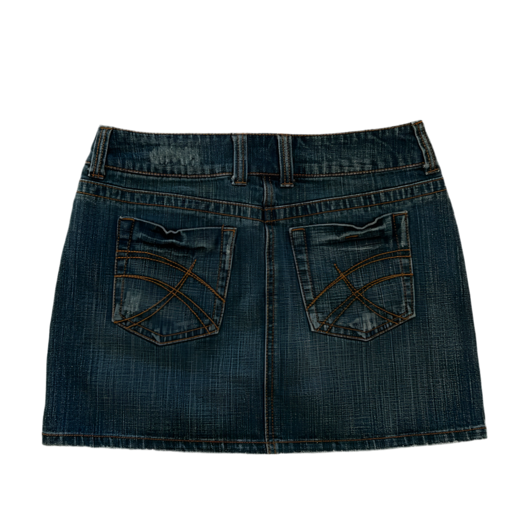 Dark Wash Denim Mini Skirt