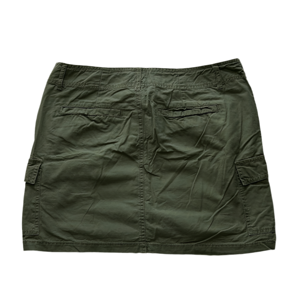 Khaki Cargo Mini Skirt