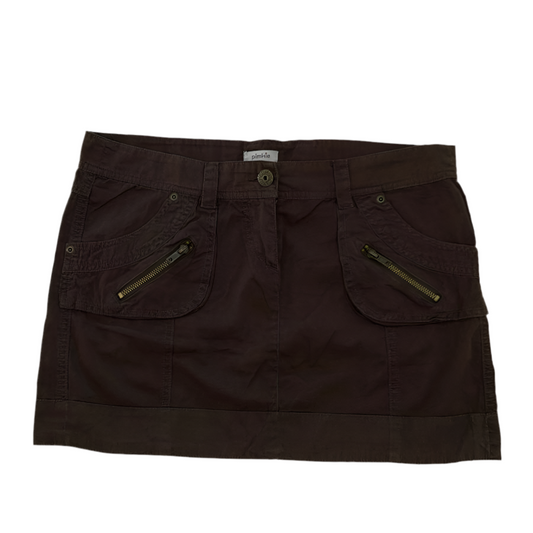 Chocolate Brown Pimkie Cargo Style Mini Skirt