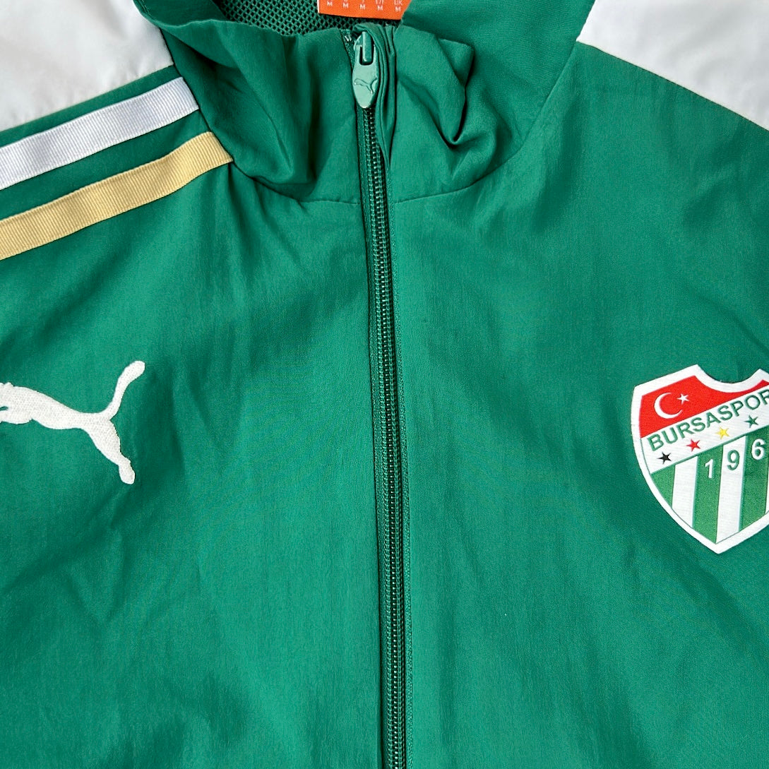 Puma green sports track jacket