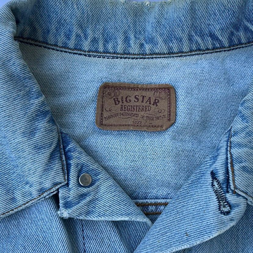 Big star vintage light wash denim jacket