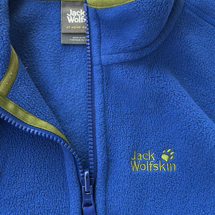 Jack wolfskin blue fleece jacket