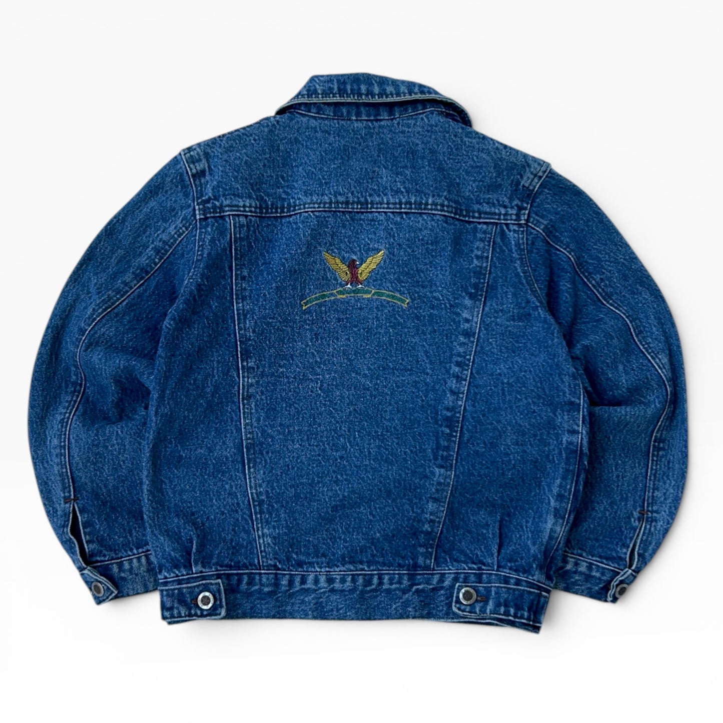 Silver dark wash denim jacket