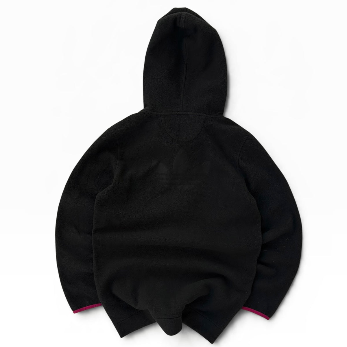 Adidas originals black x hot pink fleece jacket