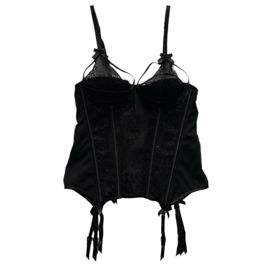 Lace Trim x Bow Details Corset Top (Adjustable Strap)