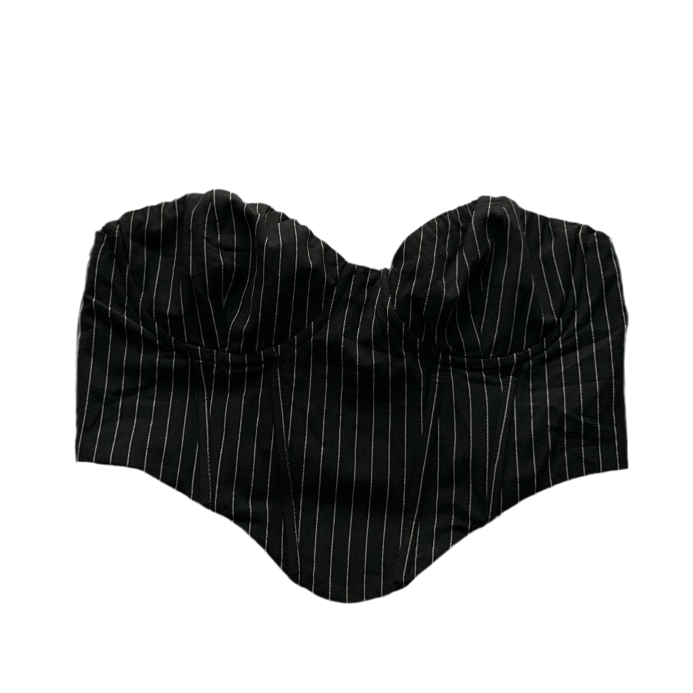 Strapless Back Zip Corset-Like Top