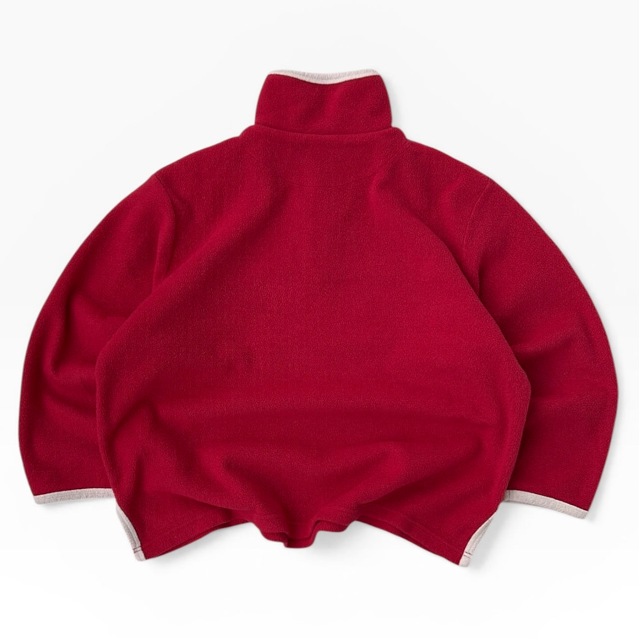 Hot pink x white 1/4 zip fleece