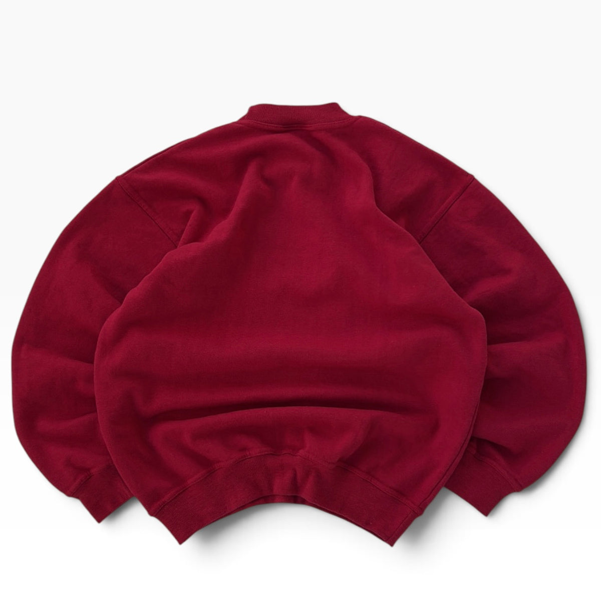 Graphic patch hot red sweatshirt