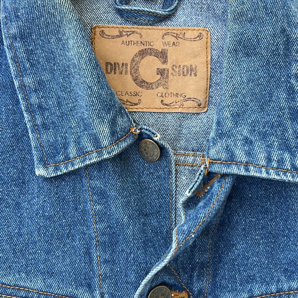 DiviGsion Mid Wash Denim Vest Jacket