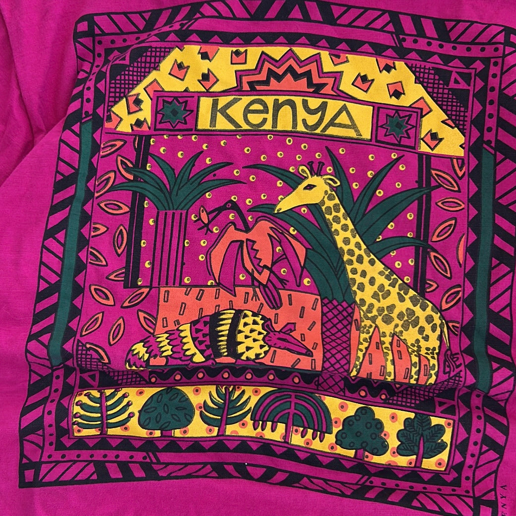 Kenya graphic hot pink tee (100% cotton)