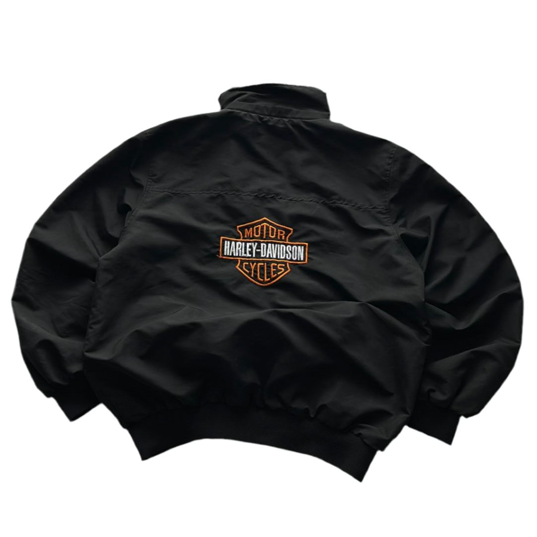 Vintage Harley Davidson Embroidered Logo Spring Jacket