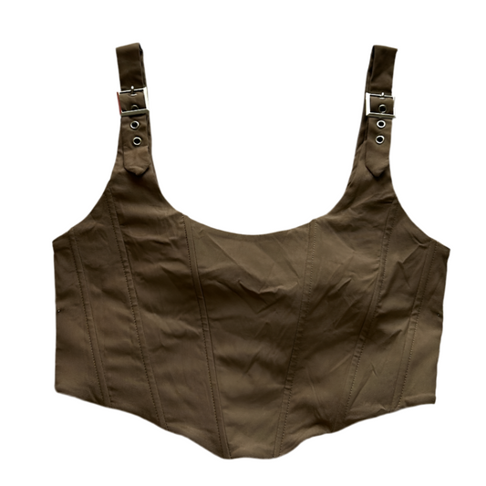 Belt-Like Strap Corset Style Top (Adjustable Strap)
