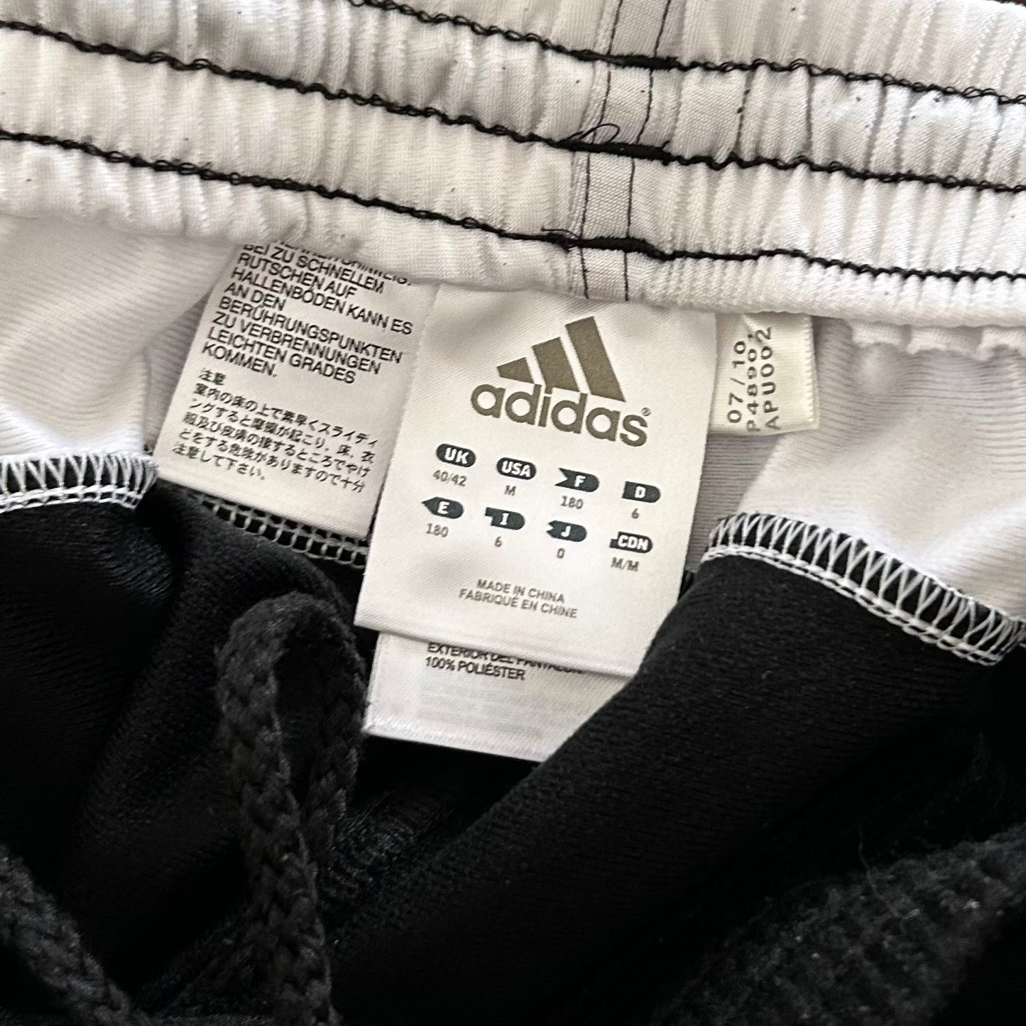 Adidas 3-Stripes Black x White Adjustable Track Pants