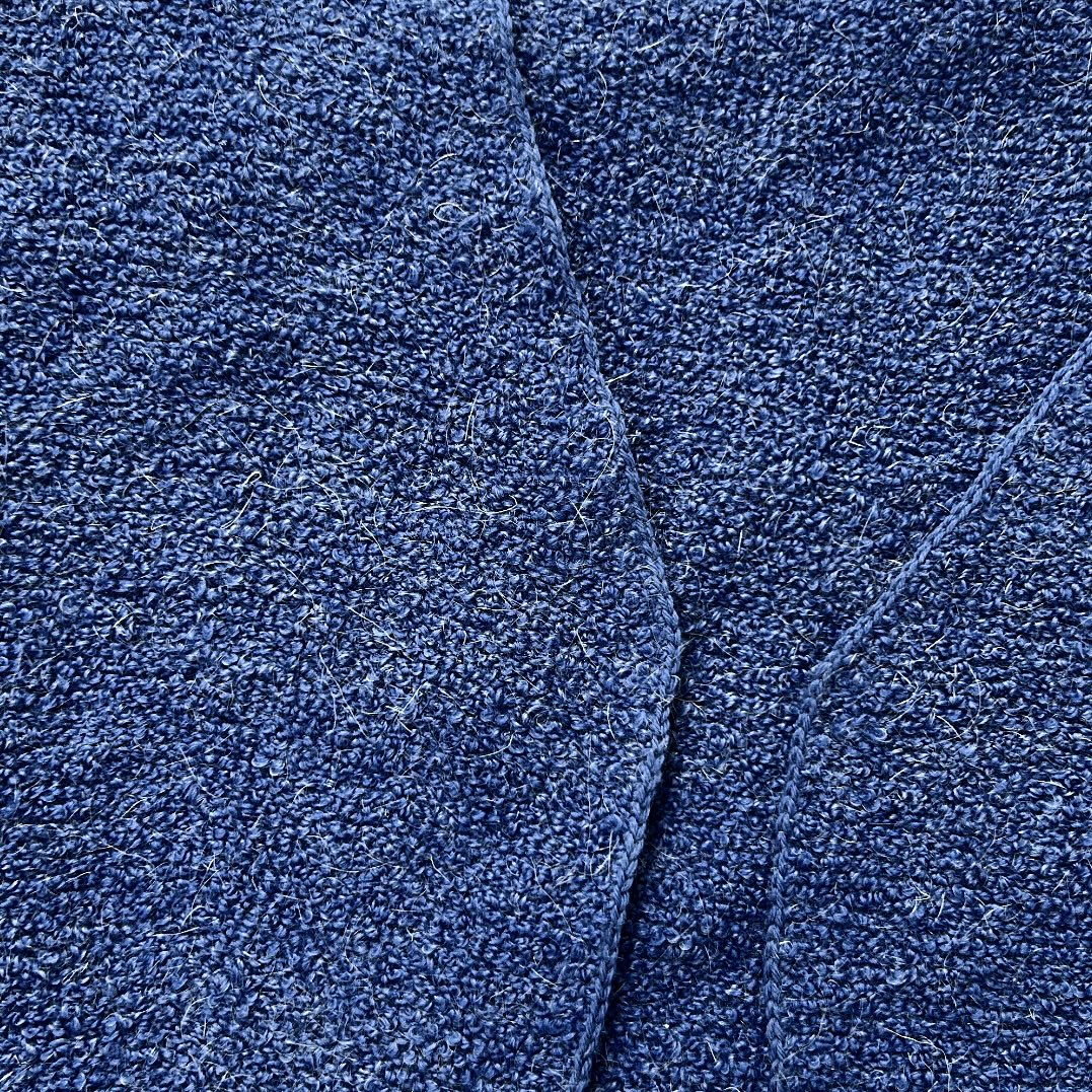 Blue Woolen Vest Cropped Jacket