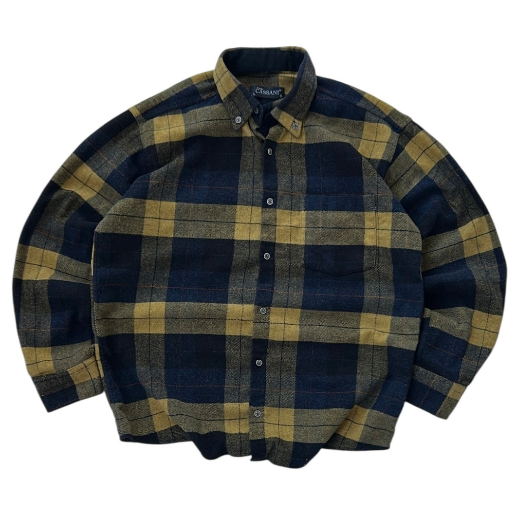 Vintage Black & Yellow Fabio Cassani Flannel OverShirt
