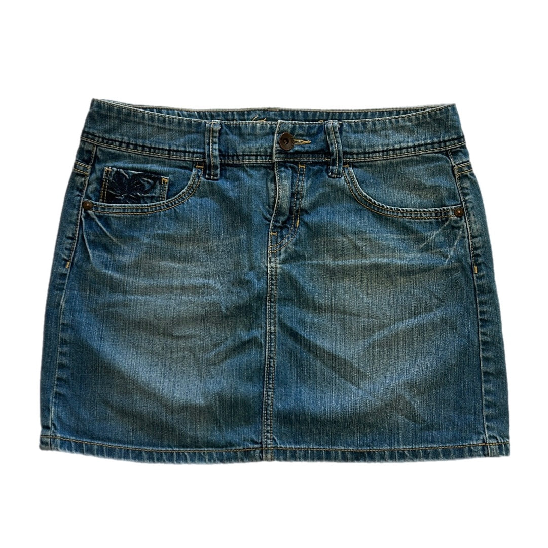 Y2k Dark Wash Denim Mini Skirt