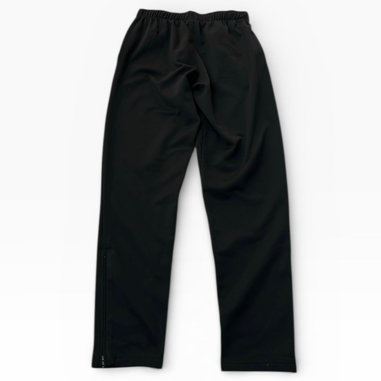 Puma black adjustable track pants with blue logo