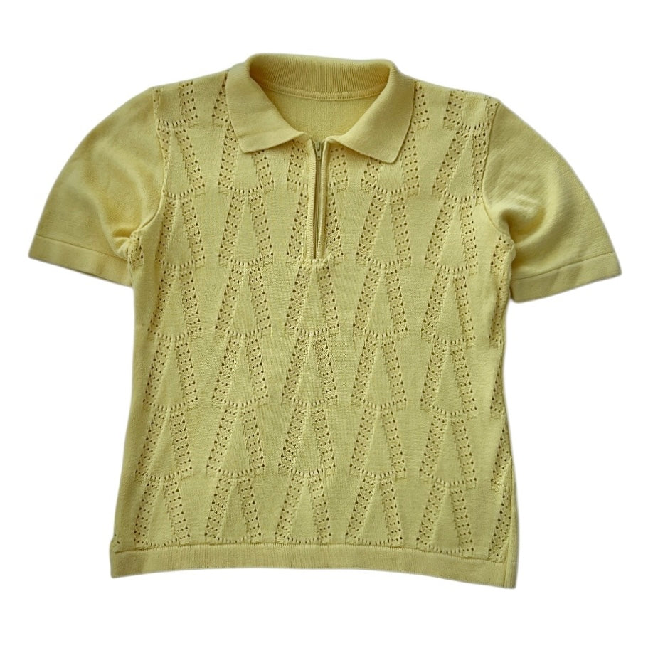 Knit 1/4 Zip Bright Tshirt