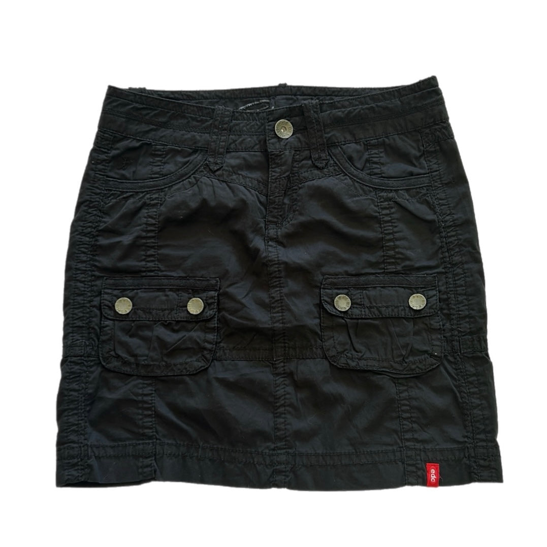 Y2k Black Cargo Mini Skirt