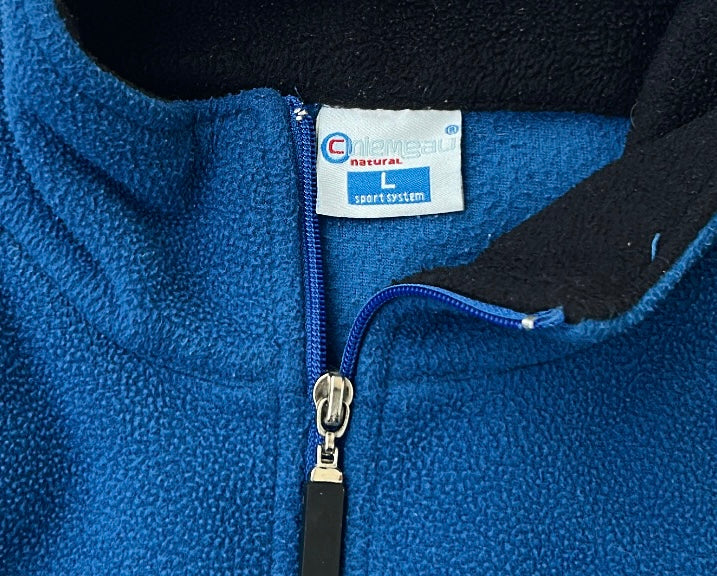 Graphic Blue 1/4 Zip Fleece