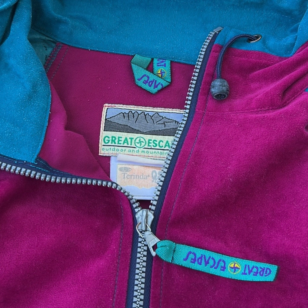 Great Escapes 00s Micro Suede Fleece Multicoloured Jacket