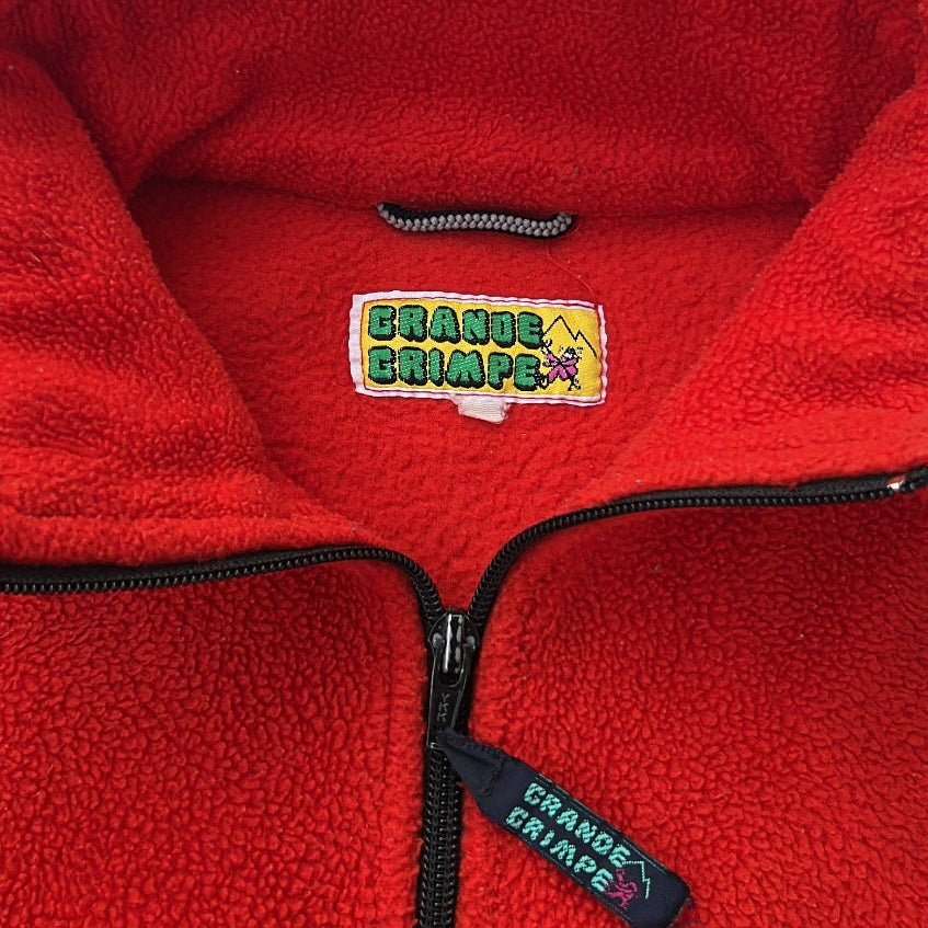 Vintage Grande Crimpe Red 1/4 Zip Retro Fleece