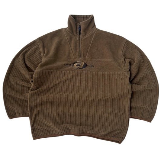 Across Alaska Vintage Embroidered Logo 1/4 Zip Fleece