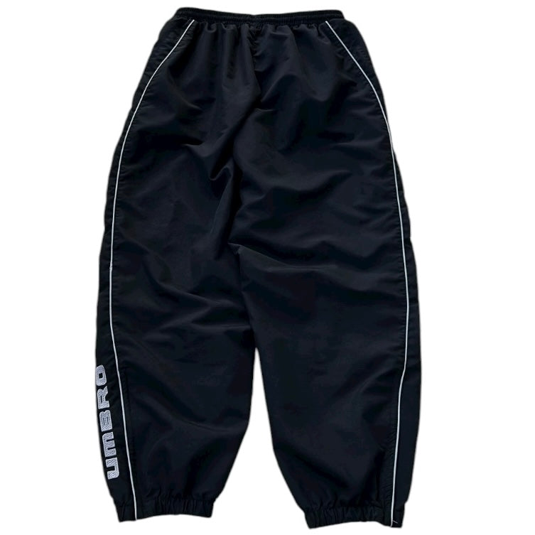 Umbro Baggy Black Adjustable Track Pants With Grey Details