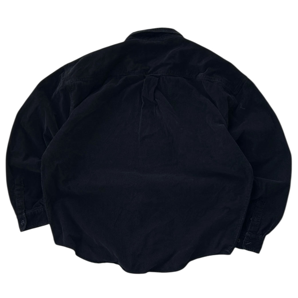 Vintage Marcel Clair Black CorduroyFlannel OverShirt