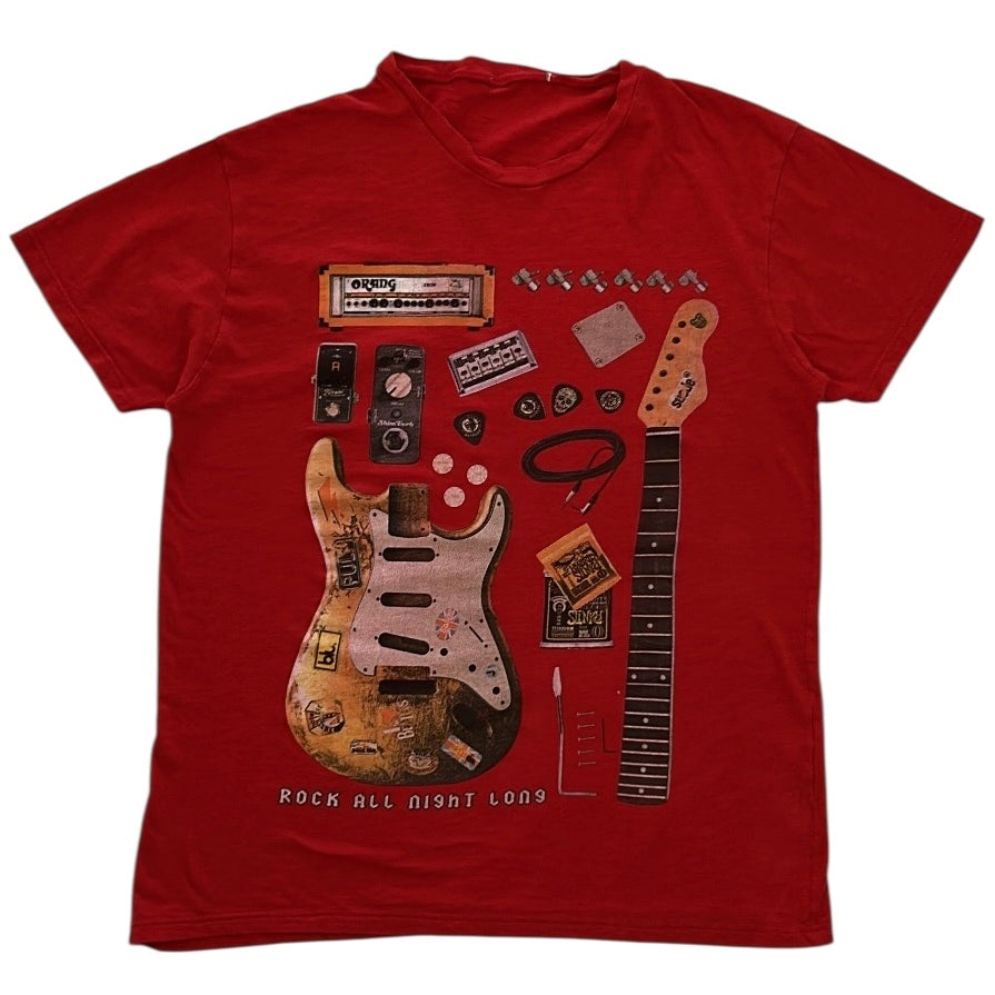 00s Guitar Parts Graphic Tshirt (100% Cotton)