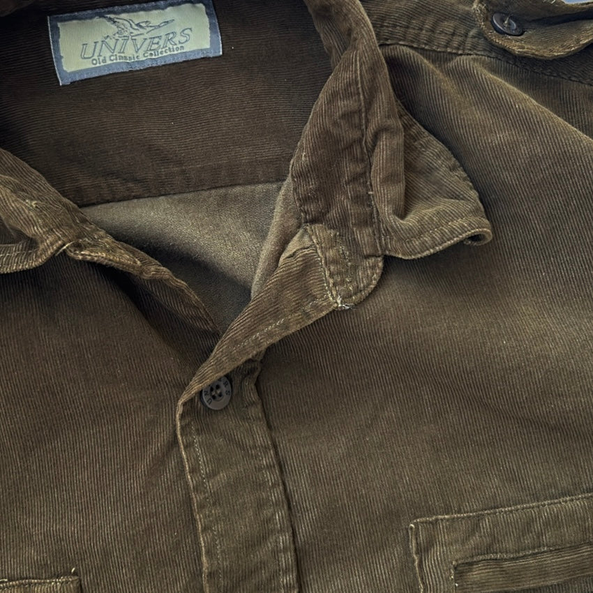 Vintage Universe all classic collection olive green corduroy Flannel OverShirt