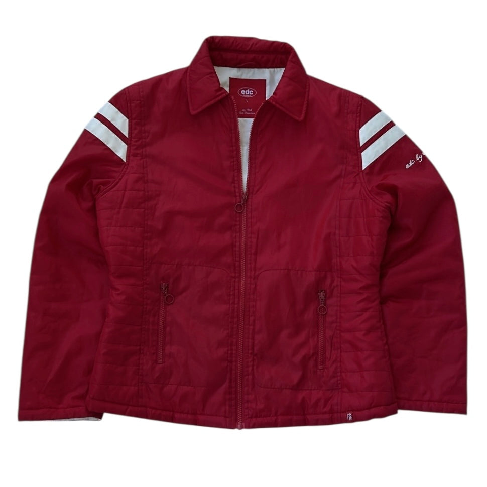 edc Vintage Cherry Red 90s Spring Jacket