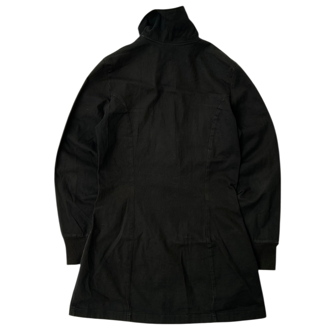 Adidas Black Denim Full Zip Dress Style Jacket