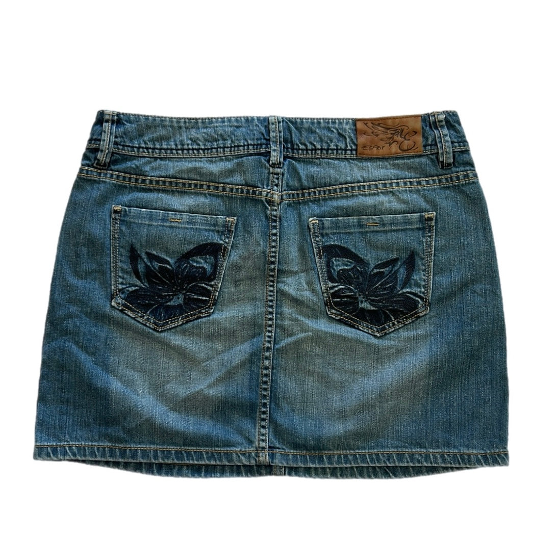 Y2k Dark Wash Denim Mini Skirt