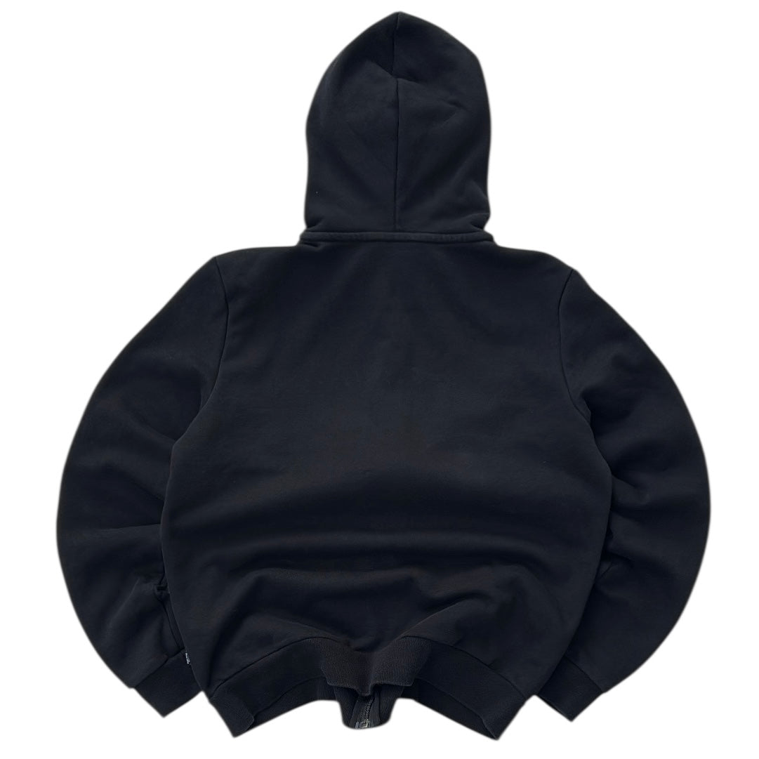 Puma Original Logo Black Hooded Full Zip Jacket