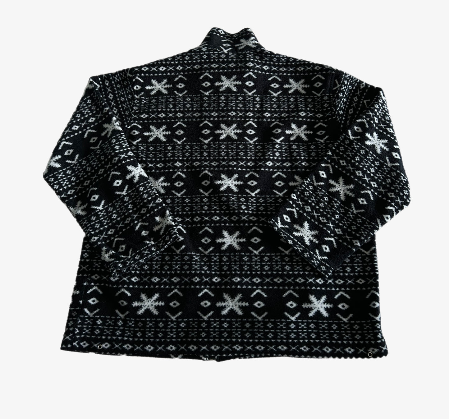 Vintage cozy Crazy Pattern Fleece Jacket.