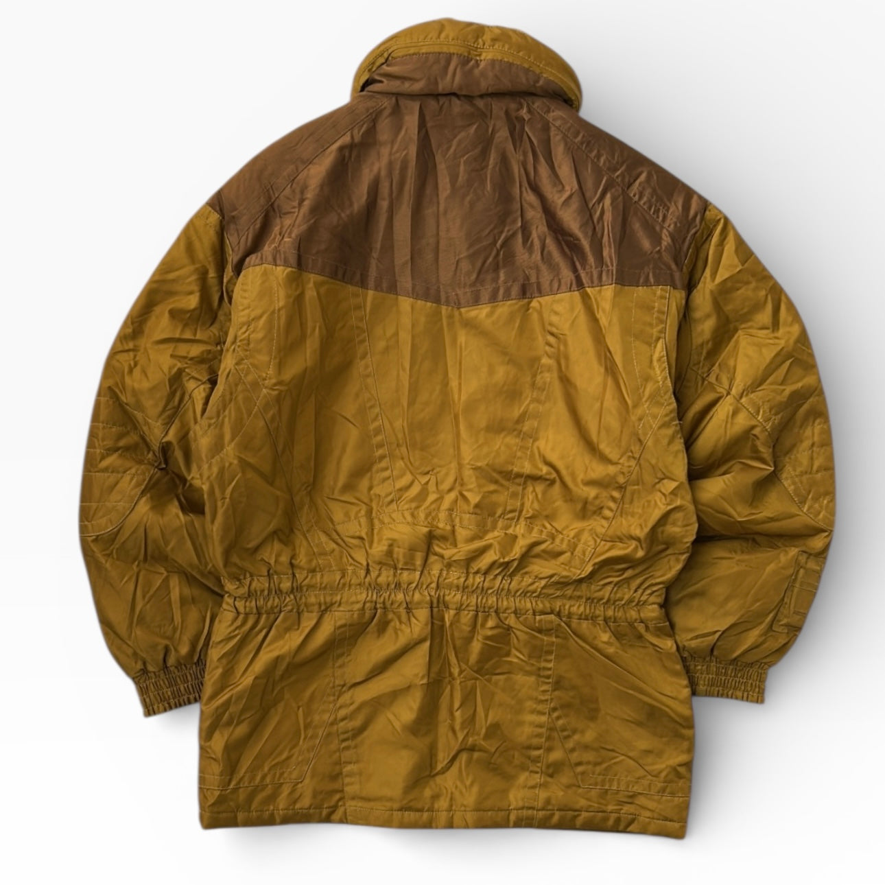 Vintage Nevica 90s Adjustable Ski Jacket Parka – Mustard / Purple Lining (Oversized Fit)