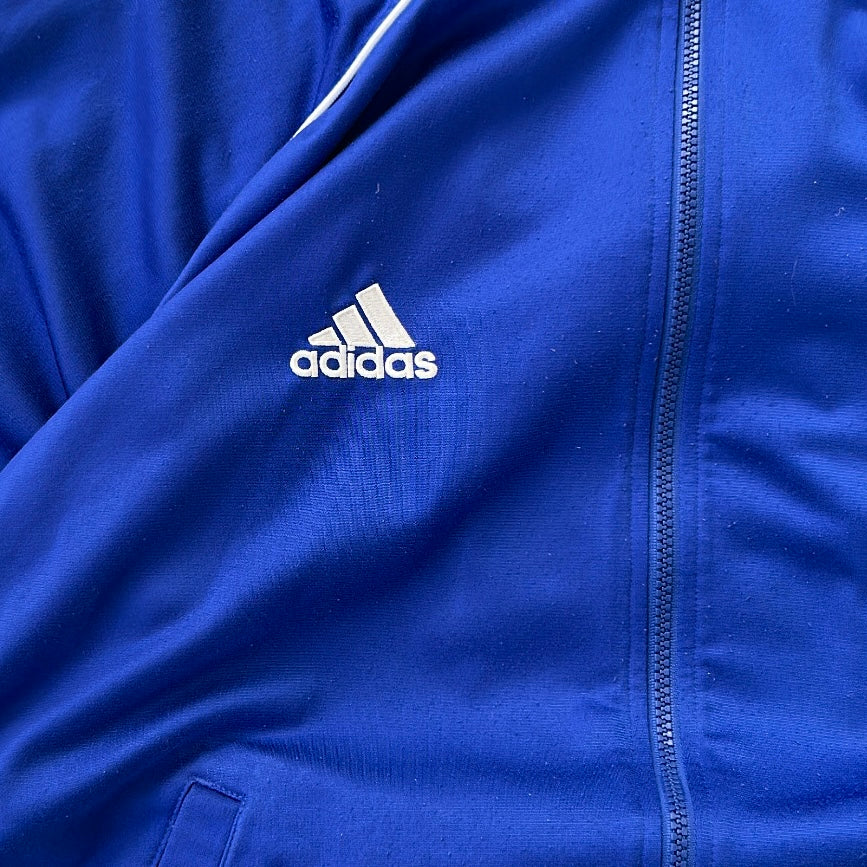 Adidas Blue x white lining Track Jacket With embroidery logo
