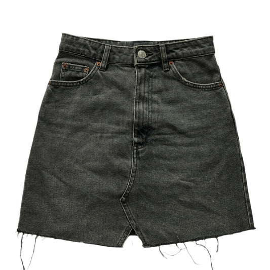 Black high waisted denim Mini skirt