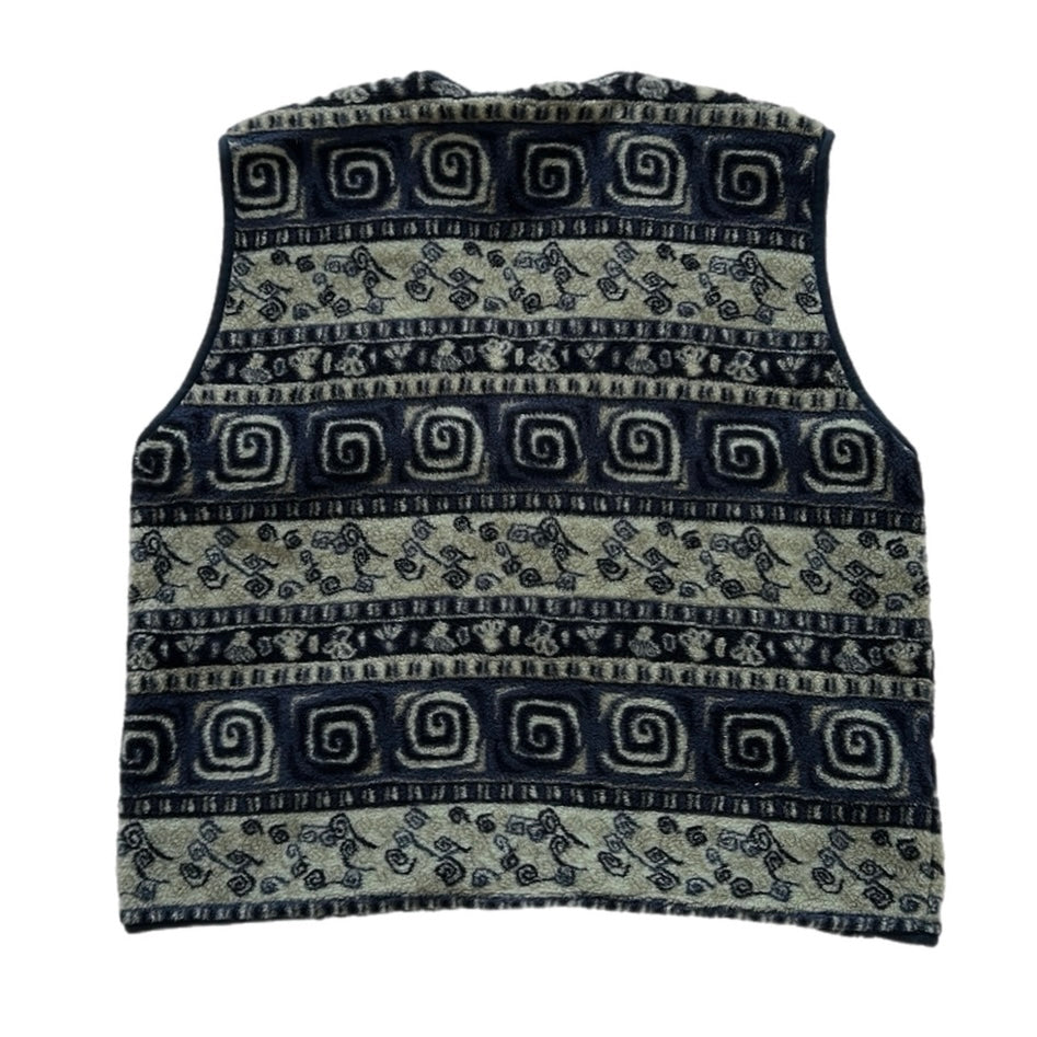 Vintage Button-Up Fleece Vest