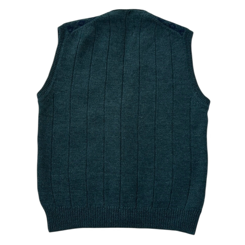 David Jones Button Up 100% Worsted Wool Vest