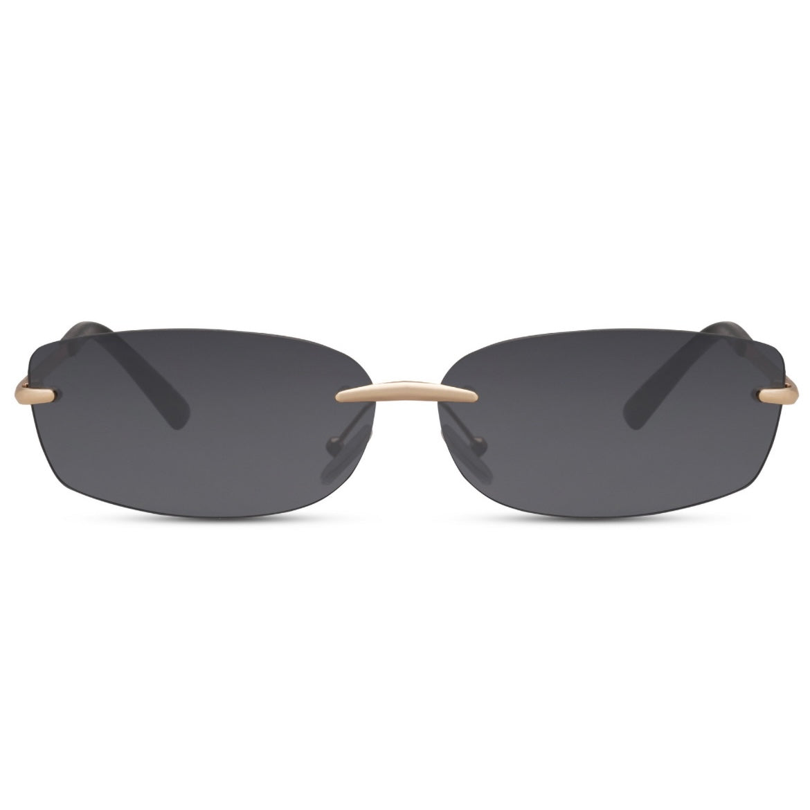 The Drew – Square Black x Metallic Retro Sunglasses