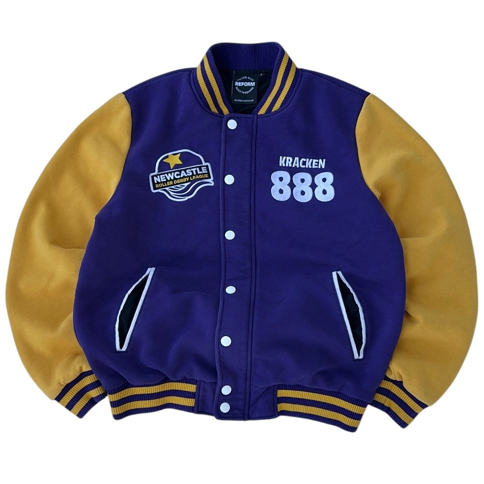 varsity/letterman jacket«Newcastle Roller Derby League – The Kracken»